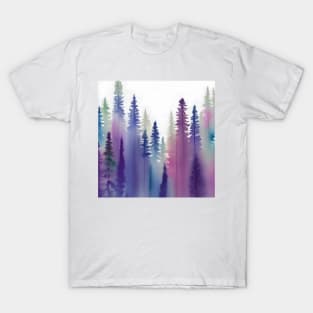 Pine Tree watercolor landscape 5 T-Shirt